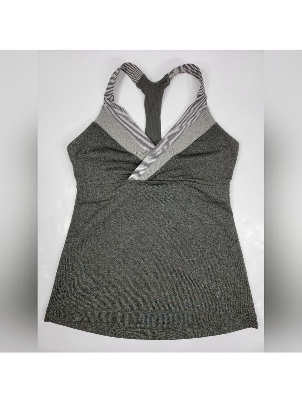 Lululemon Gray Racerback Tank Yoga Workout Top Women's Size 6